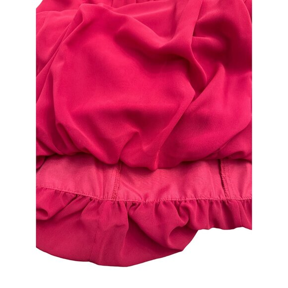 David's Bridal Size 10 Red Strapless Dress Chiffon Satin Prom Bridesmaid NWT - Picture 6 of 8